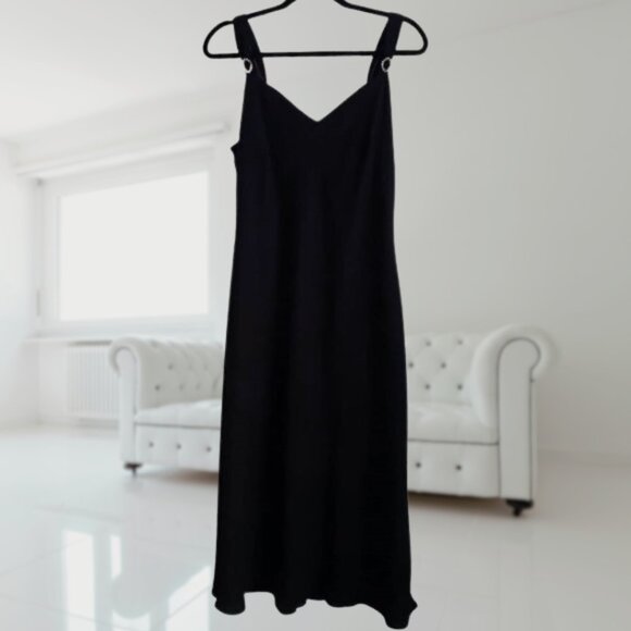 Evan Picone Lined Elegant Black Strapless Evening Dress Gown - Size 14 - Picture 1 of 12